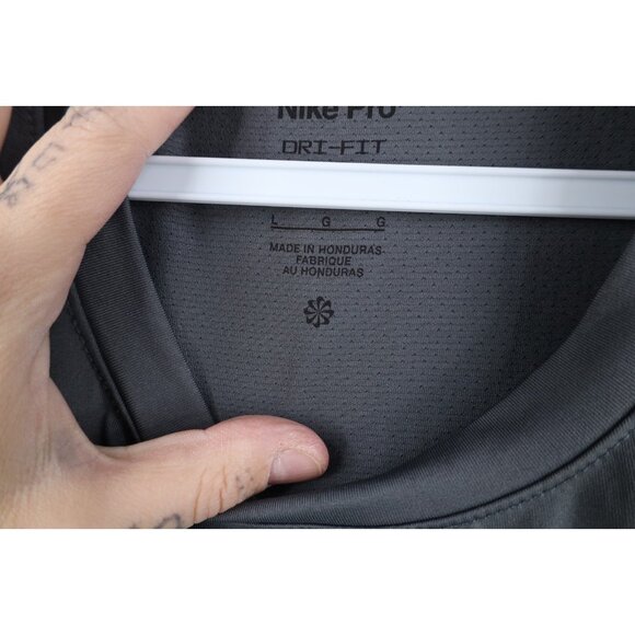 Nike Pro Mens L Slim Fit Big Swoosh Logo Compression Sleeveless Training T-Shirt - Picture 8 of 15